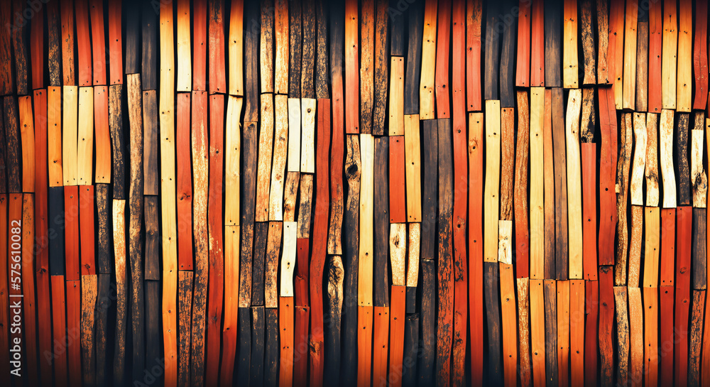 Obraz premium Colorful wood texture background. Generative AI