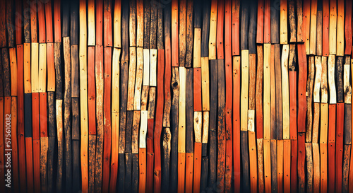 Colorful wood texture background. Generative AI