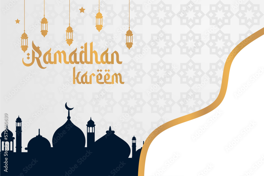 Ramadhan kareem islamic lantern background