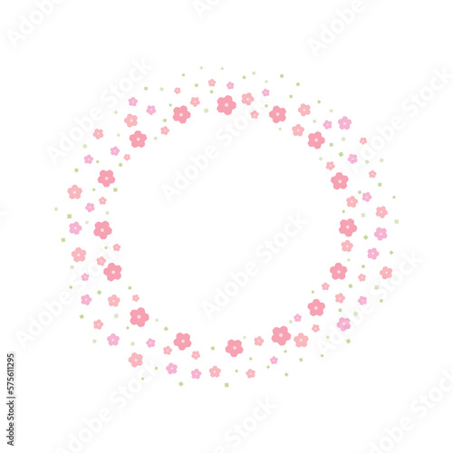 Wallpaper Mural かわいい桜の花の丸いフレーム - 春のイメージの背景 Torontodigital.ca