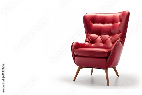 red leather armchair