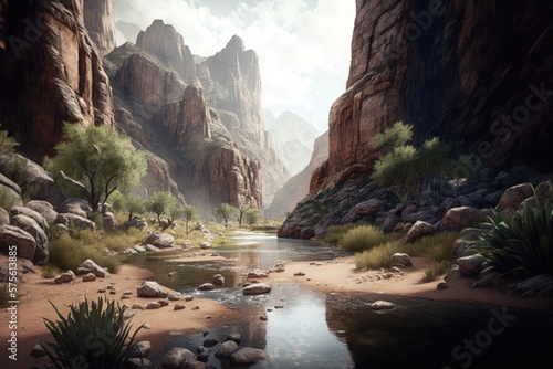 Revealing the Wild Wonders of the River Canyon Generative AI