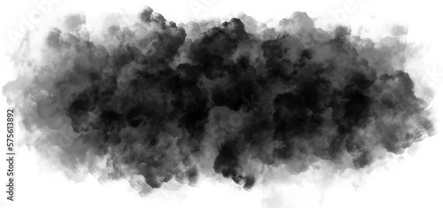 illustration of black smoke pollution plume