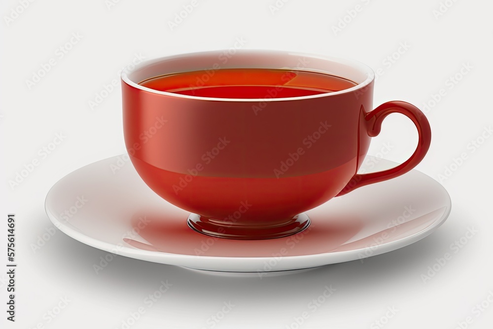 a cup of tea on a white background. Generative AI a cup of tea on a white background. Generative AI