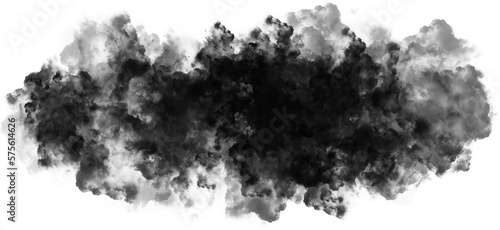 illustration of clumping black fog