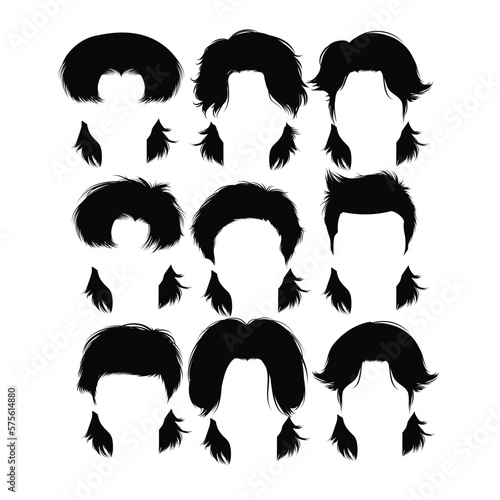set of mullet hair