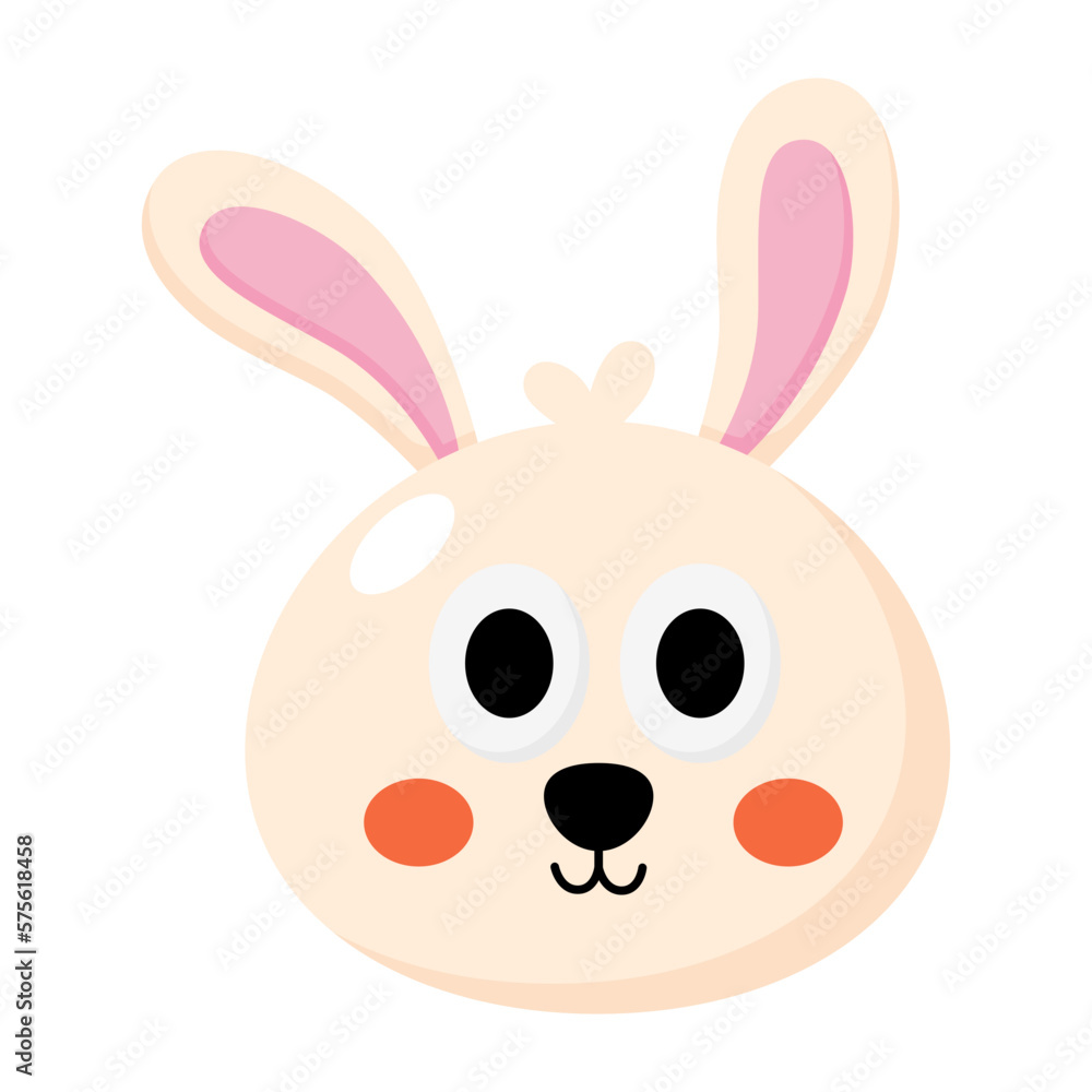 Rabbit cartoon character icon. Rabbit cartoon character icon.