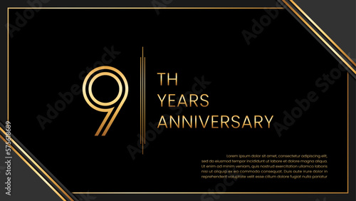9th year anniversary design template. vector template illustration