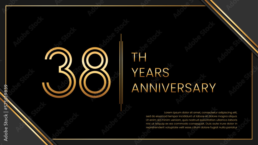 38th year anniversary design template. vector template illustration 38th year anniversary design template. vector template illustration