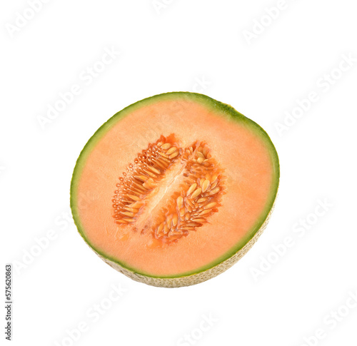 cantaloupe melon isolated  on    transparent png