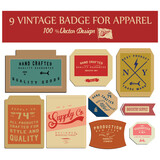 vintage label and badge for print