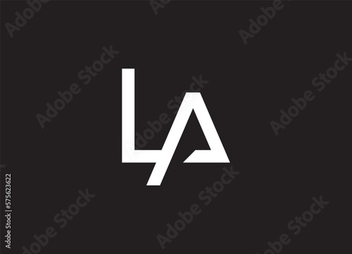 Letter Initial Monogram L A  Logo Design Template