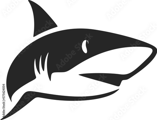 An exquisite black and white shark logo vector, perfect for your brand.