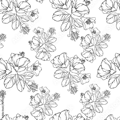 Wallpaper Mural pattern with flowers Torontodigital.ca
