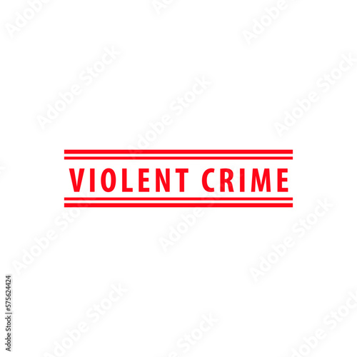 Violent crime stamp icon vector logo design template