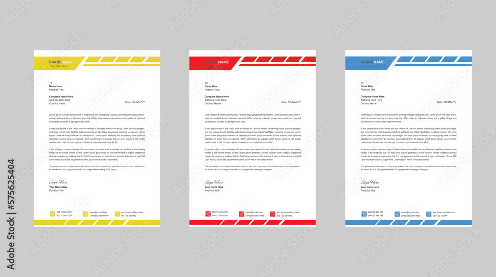 Modern company letterhead design Modern company letterhead design