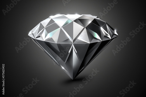 simple 3d diamond emoji icon render made by generative ai