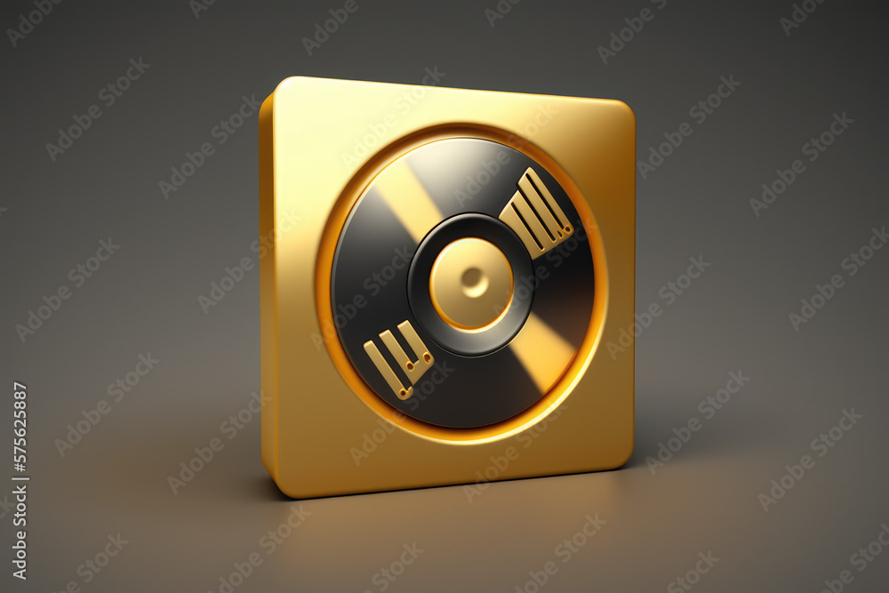 simple 3d music app icon render made by generative ai simple 3d music app icon render made by generative ai