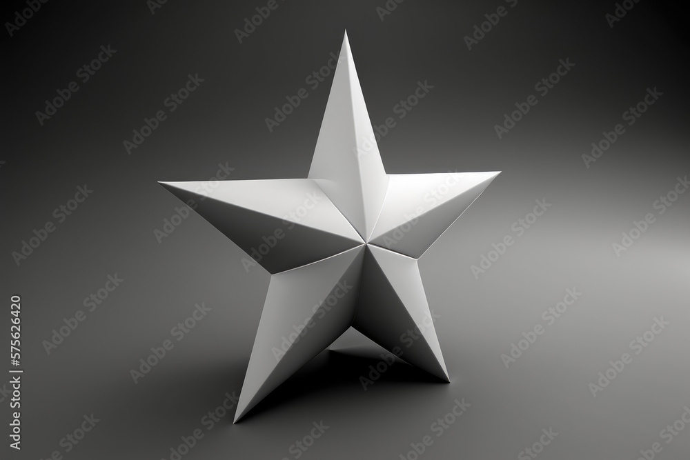 Fototapeta premium simple 3d isolated star emoji icon render made by generative ai