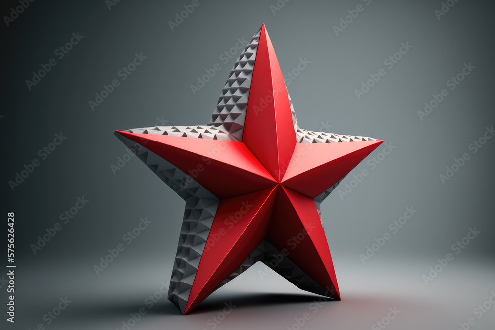 simple 3d isolated star emoji icon render made by generative ai Stock