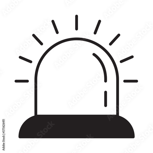 Solid Line EMERGENCY LIGHT design vector icon