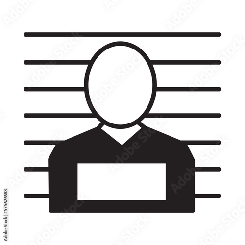 Solid Line PRISONER design vector icon