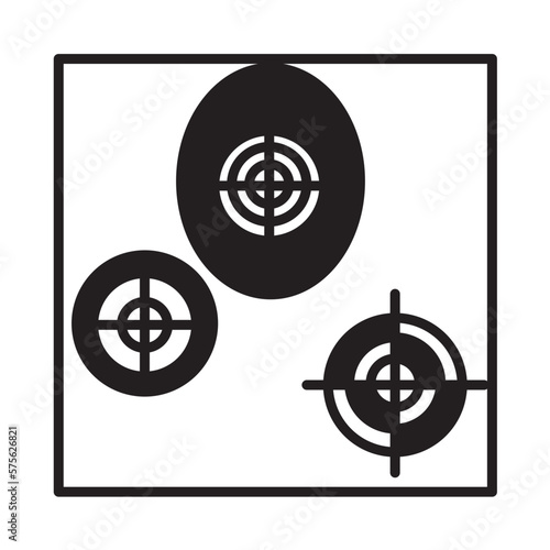 Solid Line SIGHT design vector icon