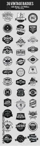 vintage label and badge for print © Yusuf Doganay