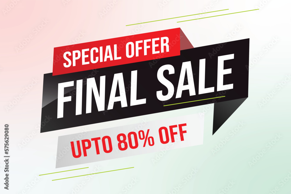 Special offer final sale tag. Banner design template for marketing. Special offer promotion or retail. background banner modern graphic design for store shop, online store, website, landing page	