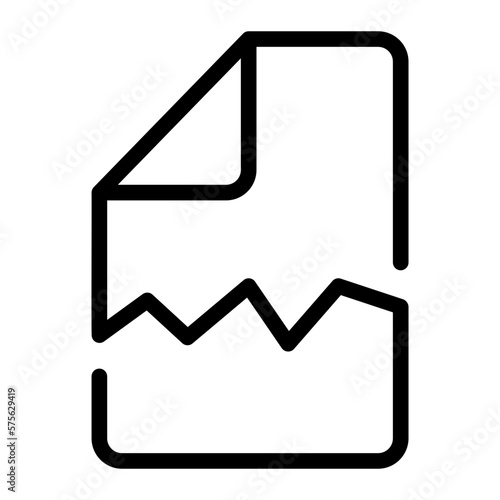 corrupted file line icon