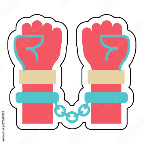 Sticker ARREST design vector icon