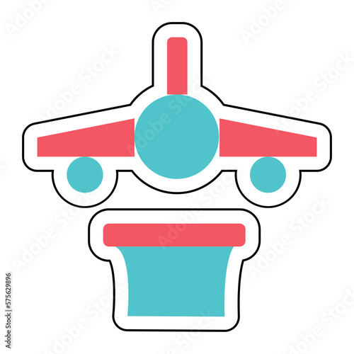 Sticker AVIATION LAW design vector icon