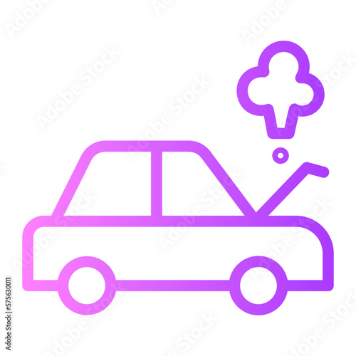 broken car gradient icon