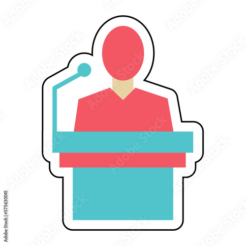Sticker DEFENDANT design vector icon