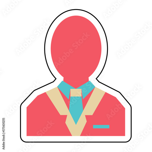 Sticker LAWYER design vector icon