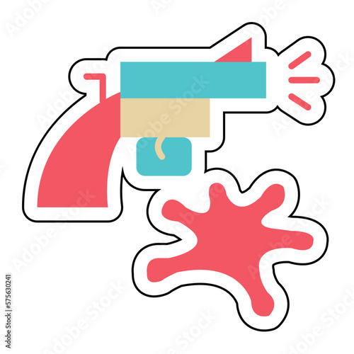 Sticker MURDER design vector icon
