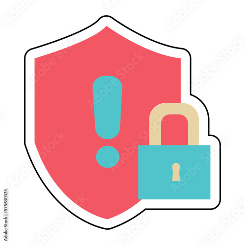 Sticker SECURITY design vector icon
