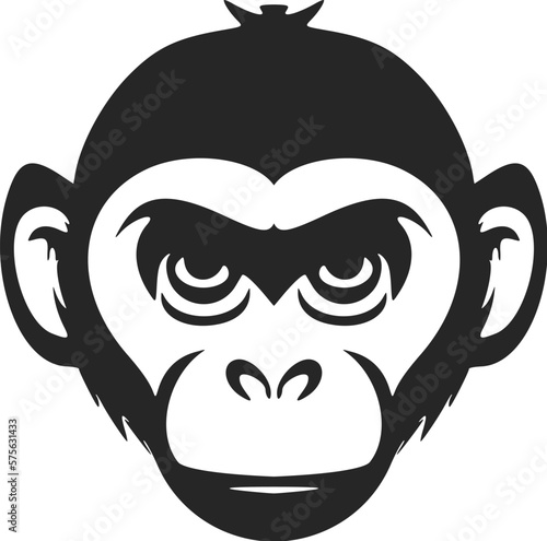 Canvas Print A stylish black and white monkey logo to give your brand a boost.