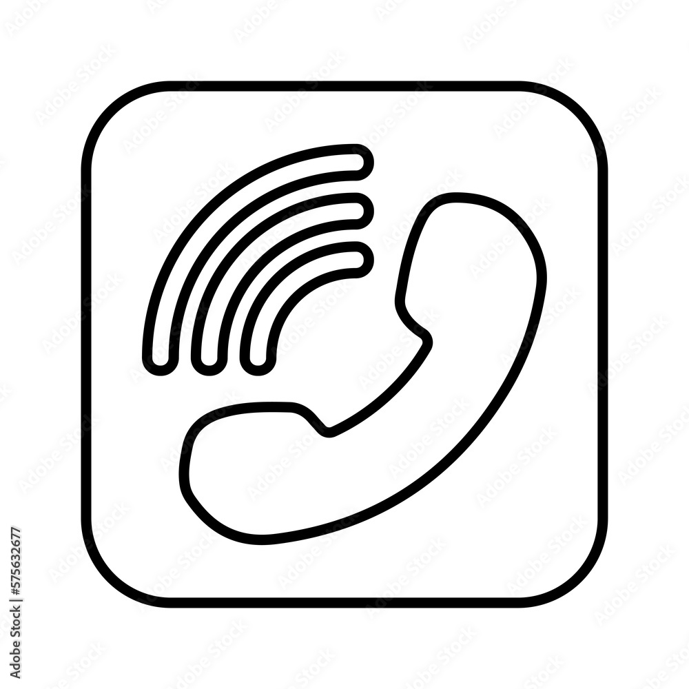 Call app, caller outline icon. Line art vector. Call app, caller outline icon. Line art vector.