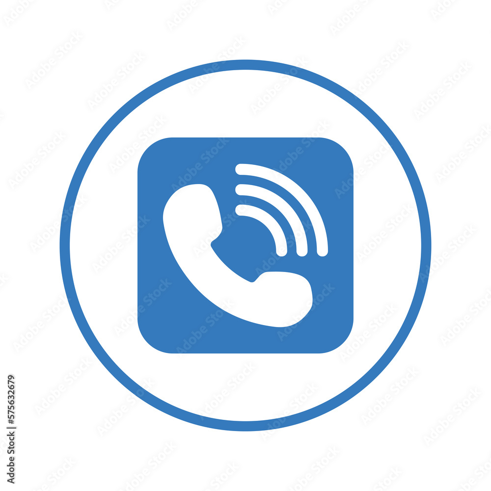 Call app, caller icon. Blue color design. Call app, caller icon. Blue color design.