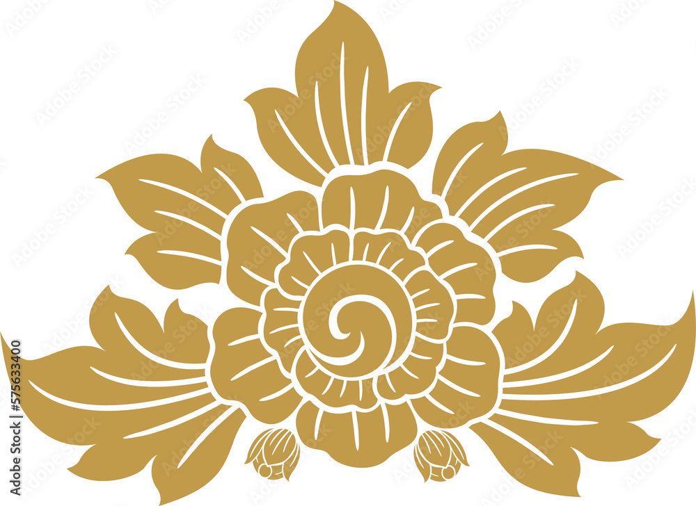 Gold lotus art and flower style asian art luxury buddhism temple element and background pattern png file for decoration Gold lotus art and flower style asian art luxury buddhism temple element and background pattern png file for decoration