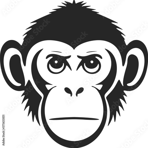 Black and white monkey logo to impart elegance to your brand.