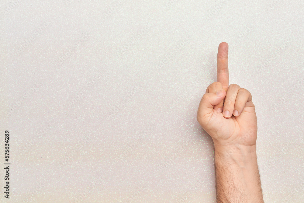 gesture the middle finger on bright white background fuck off with horizontal copy space gesture the middle finger on bright white background fuck off with horizontal copy space