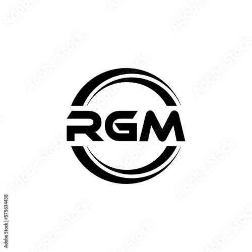 RGM letter logo design with white background in illustrator  vector logo modern alphabet font overlap style. calligraphy designs for logo  Poster  Invitation  etc.