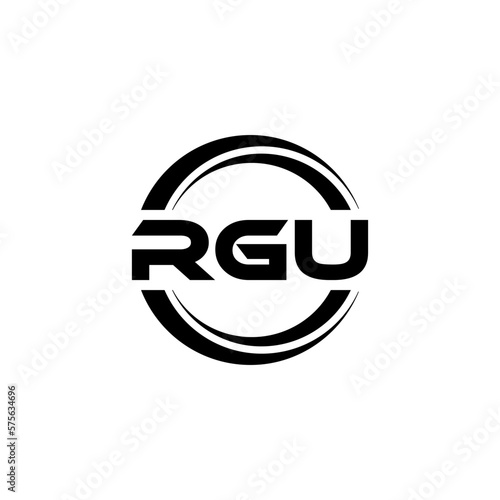 RGU letter logo design with white background in illustrator  vector logo modern alphabet font overlap style. calligraphy designs for logo  Poster  Invitation  etc.