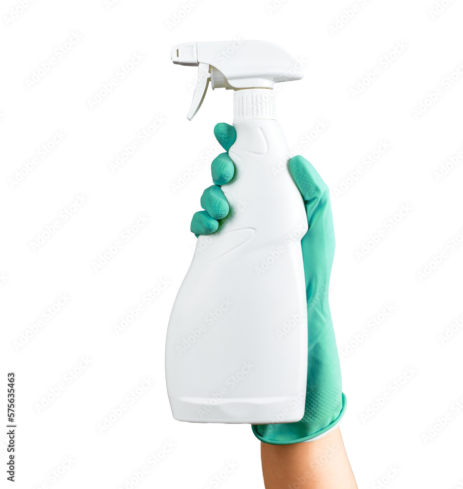 Spray bottle mockup, blank mock-up of sprayer cleaning liquid isolated on white Spray bottle mockup, blank mock-up of sprayer cleaning liquid isolated on white