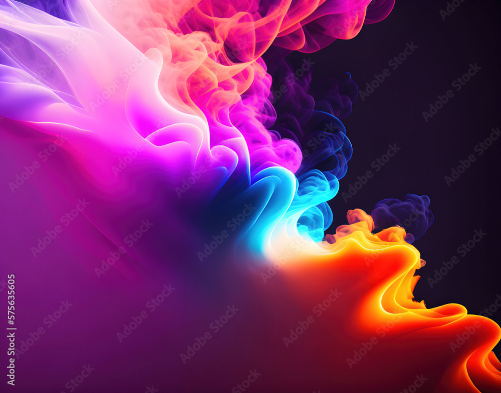 Obraz premium Artistic Colorful Smoke Background