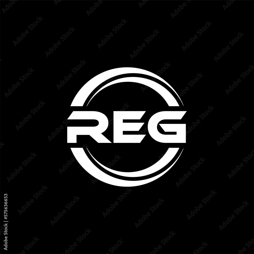 REG letter logo design with black background in illustrator, vector logo modern alphabet font overlap style. calligraphy designs for logo, Poster, Invitation, etc. REG letter logo design with black background in illustrator, vector logo modern alphabet font overlap style. calligraphy designs for logo, Poster, Invitation, etc.