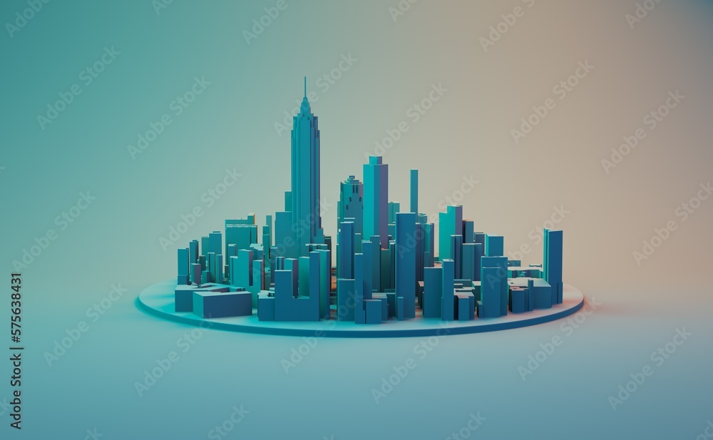 3D urban building cluster model 3D urban building cluster model