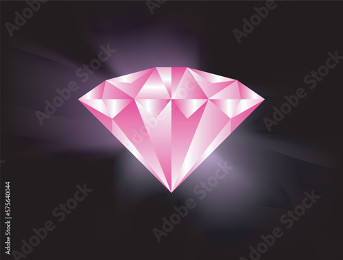 luxury diamond illustrations. pink diamond vector
